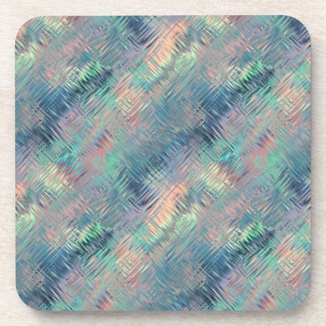 Alexandrite Blue Glassy Texture Coaster (Front)