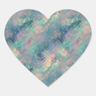 Alexandrite Blue Glassy Texture Heart Sticker