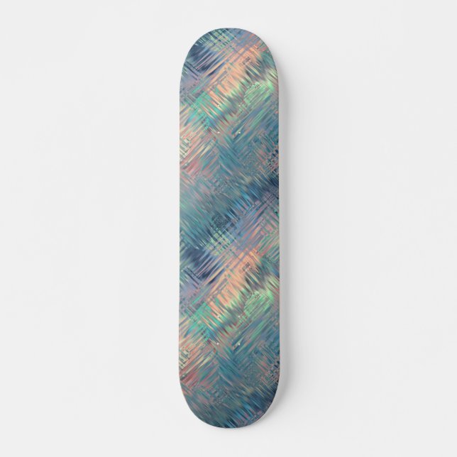 Alexandrite Blue Glassy Texture Skateboard (Front)