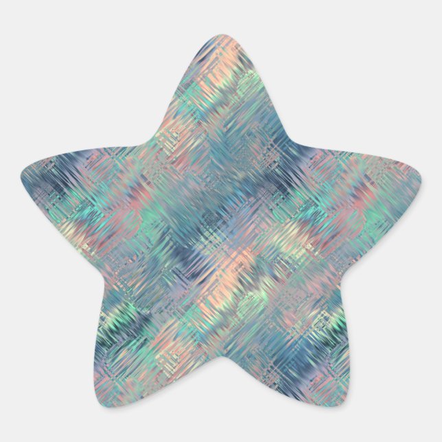 Alexandrite Blue Glassy Texture Star Sticker (Front)