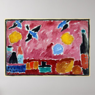 Alexej von Jawlensky Still Life with Bottle, Bread Poster