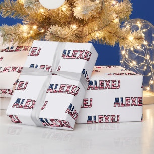 Alexej Vorname Name USA US Geschenkpapier Papier Wrapping Paper