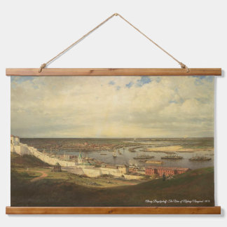 Alexey Bogolyuboff. The View of Nizhniy Novgorod.. Hanging Tapestry