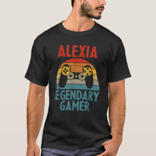 ALEXIA Gift Name Personalised Funny Gaming Geek Bi T-Shirt