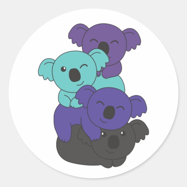 Alexigender Flag Gander Pride Lgbtq Koala Classic  Round Sticker (Front)