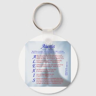 Alexis Acrostic Key Ring