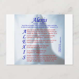 Alexis Acrostic Postcard