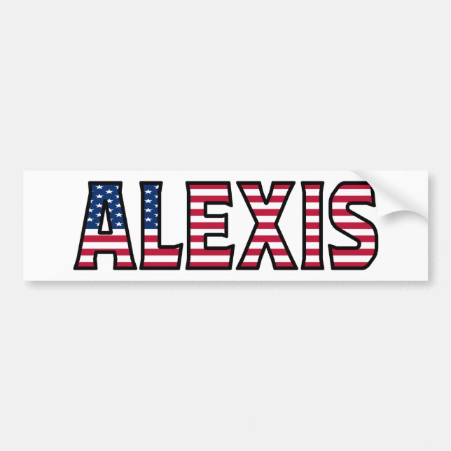 Alexis Name Vorname USA Aufkleber Sticker Auto (Front)
