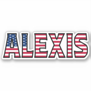 Alexis Name Vorname USA Sticker Stickerset