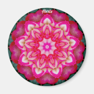 ALEXIS ~ Personalised Miniature Rose Fractal ~ Magnet
