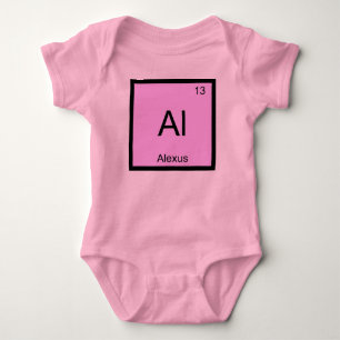 Alexus Name Chemistry Element Periodic Table Baby Bodysuit