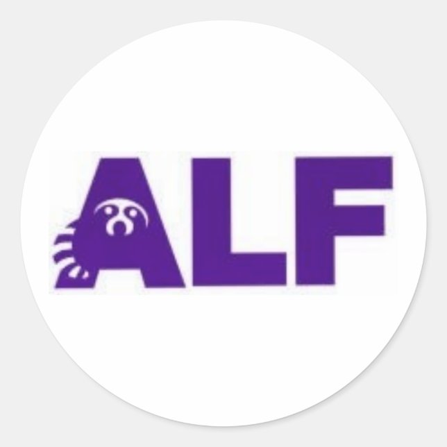 ALF CLASSIC ROUND STICKER (Front)