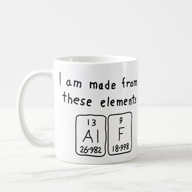 Alf periodic table name mug (Left)