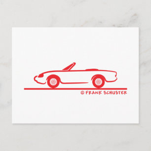 Alfa Romeo Spider Duetto Postcard
