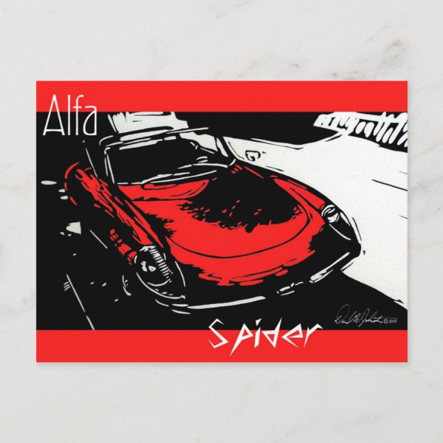 Alfa Spider Postcard (Front)