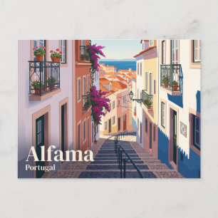 Alfama District Portugal Postcard