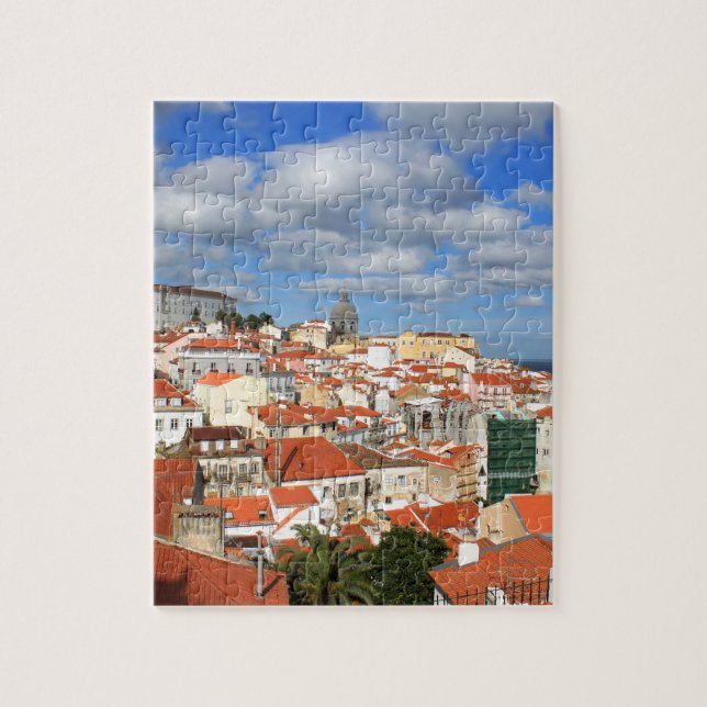Alfama Lisbon rooftops Jigsaw Puzzle (Vertical)