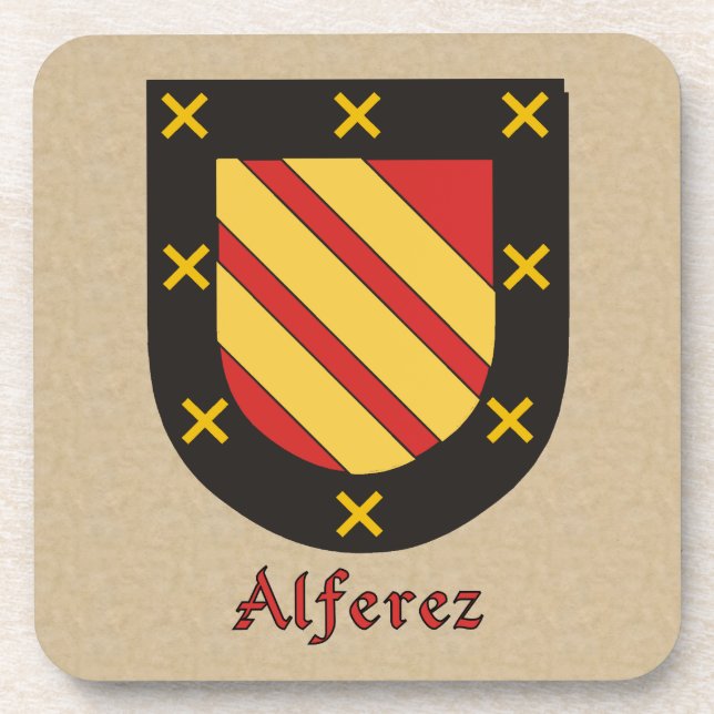 Alferez Family Shield Coaster (Front)