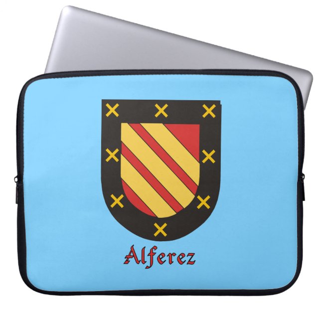Alferez Family Shield Laptop Sleeve (Front)