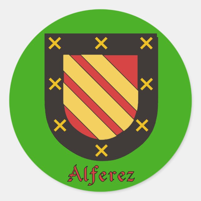 Alferez Family Shield Stickers (Front)