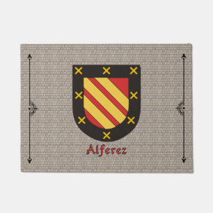 Alferez Historical Shield on Cobblestone Doormat