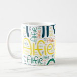 Alfie Coffee Mug<br><div class="desc">Alfie. Show and wear this popular beautiful male first name designed as colourful wordcloud made of horizontal and vertical cursive hand lettering typography in different sizes and adorable fresh colours. Wear your positive american name or show the world whom you love or adore. Merch with this soft text artwork is...</div>