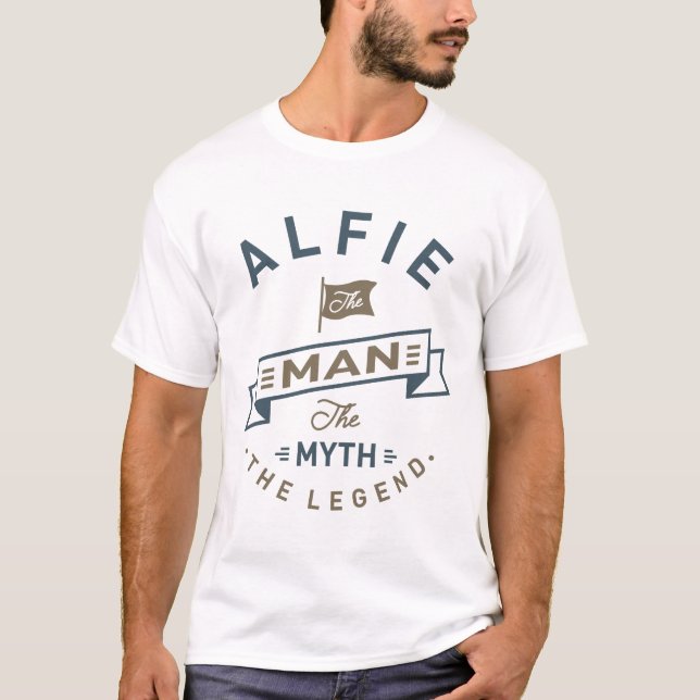 Alfie The Man T-Shirt (Front)