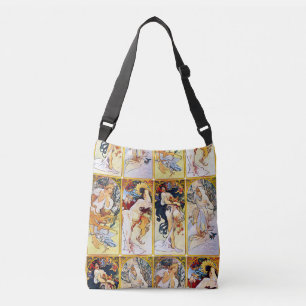 Alfons Mucha 1895 The Four Seasons Crossbody Bag