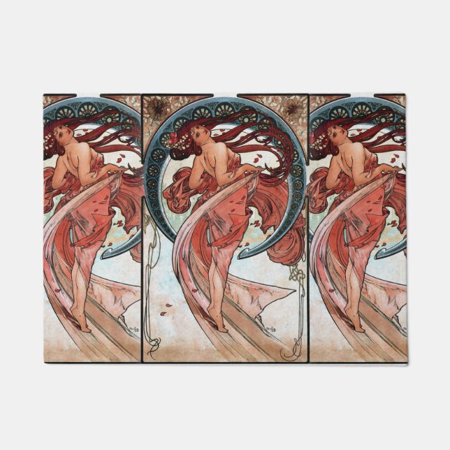 Alfons Mucha 1898 Dance Doormat (Front)