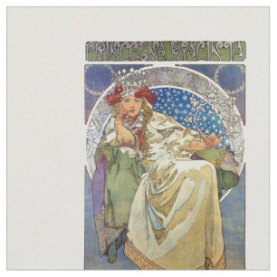 Alfons Mucha 1911 Princezna Hyacinta Fabric