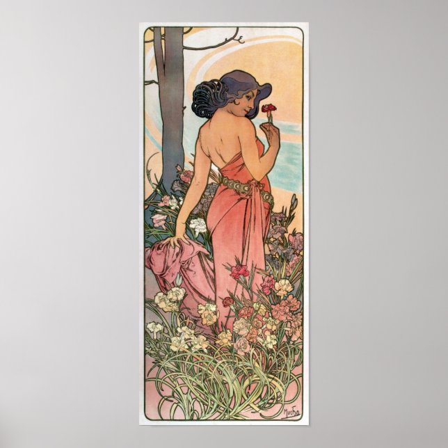 Alfons Mucha -  Art Nouveau Poster (Front)