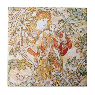 Alfons Mucha Art Tile