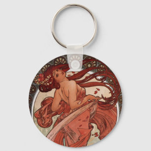 Alfons Mucha Dance Key Ring