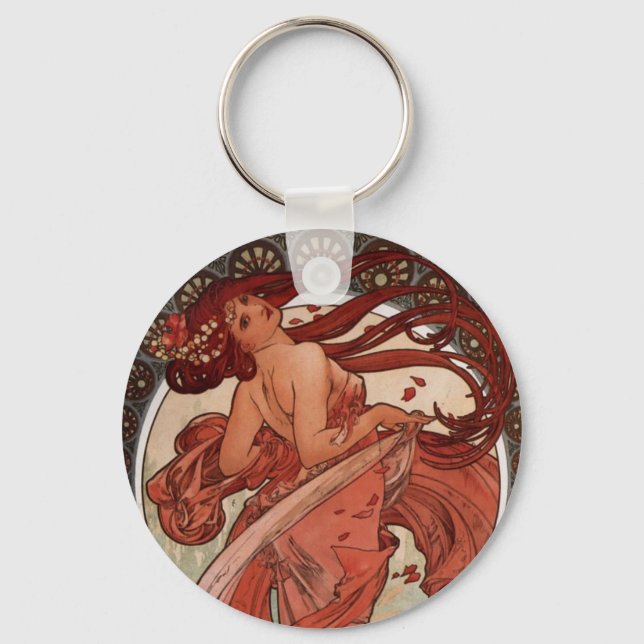 Alfons Mucha Dance Key Ring (Front)