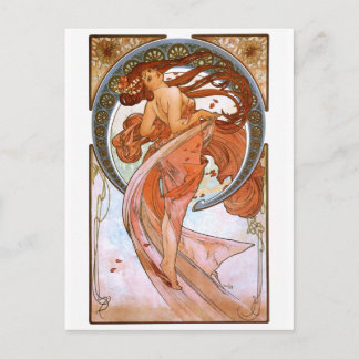 Alfons Mucha: Dance Postcard