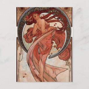 Alfons Mucha Dance Postcard