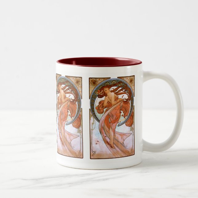 Alfons Mucha: Dance Two-Tone Coffee Mug (Right)