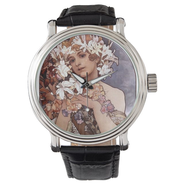 Alfons Mucha: Flower Watch (Front)