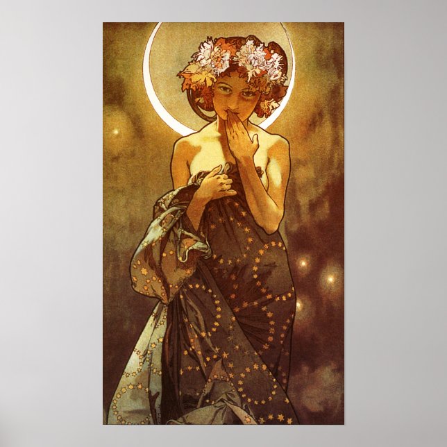 Alfons Mucha: Luna Poster (Front)