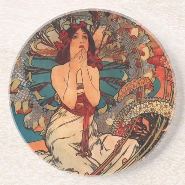 Alfons Mucha Monaco Monte Carlo Coaster (Front)