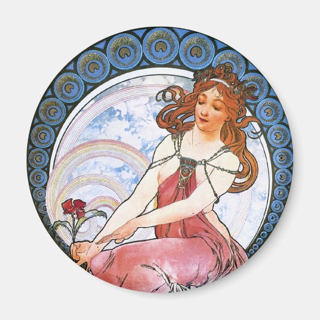 Alfons Mucha: Muse of Painting Magnet (Front)