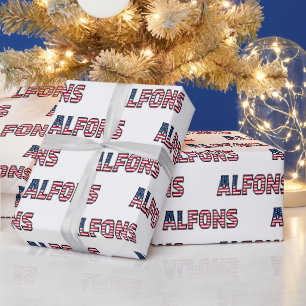 Alfons Vorname Name USA US Geschenkpapier Papier Wrapping Paper