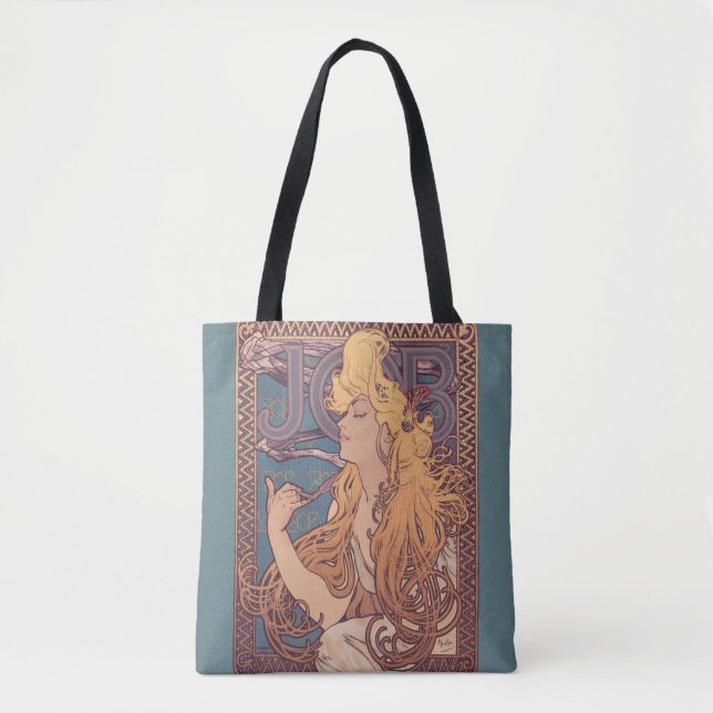 Alfonse Mucha Job Art Nouveau woman Tote Bag (Front)