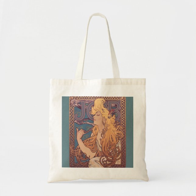 Alfonse Mucha Job Art Nouveau woman Tote Bag (Front)