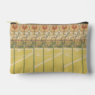 Alfonse Mucha Poppies Art Nouveau Floral Wallpaper Accessory Pouch