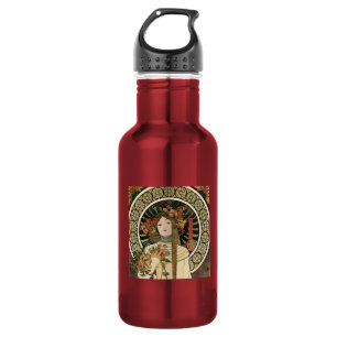 Alfonse Mucha Trappistine Nouveau 532 Ml Water Bottle