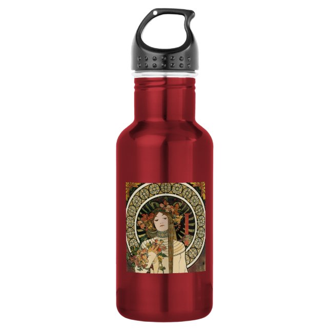 Alfonse Mucha Trappistine Nouveau 532 Ml Water Bottle (Front)