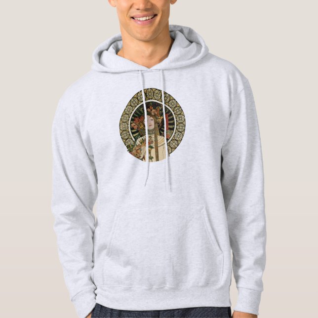 Alfonse Mucha Trappistine Nouveau Hoodie (Front)
