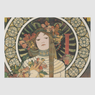 Alfonse Mucha Trappistine Nouveau Tissue Paper