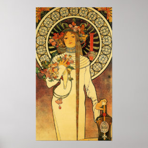 Alfonse Mucha Trappistine Nouveau Vintage Poster